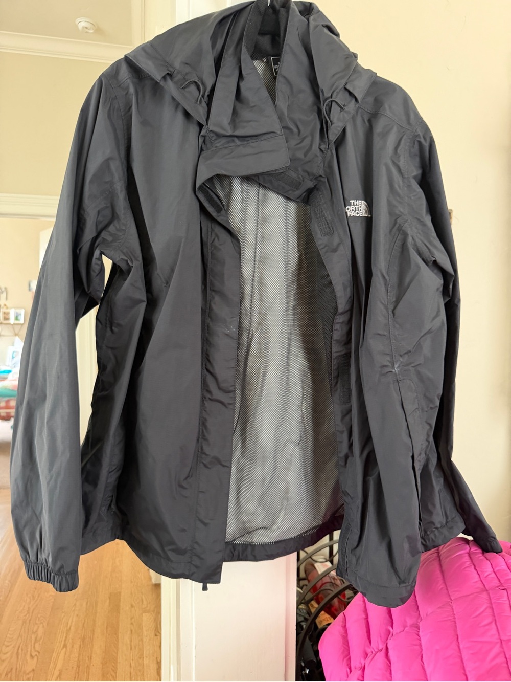 The North Face Black Hooded Windbreaker Jacket